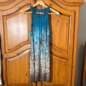 WHBM Halter Sleeveless Snake Print Dress